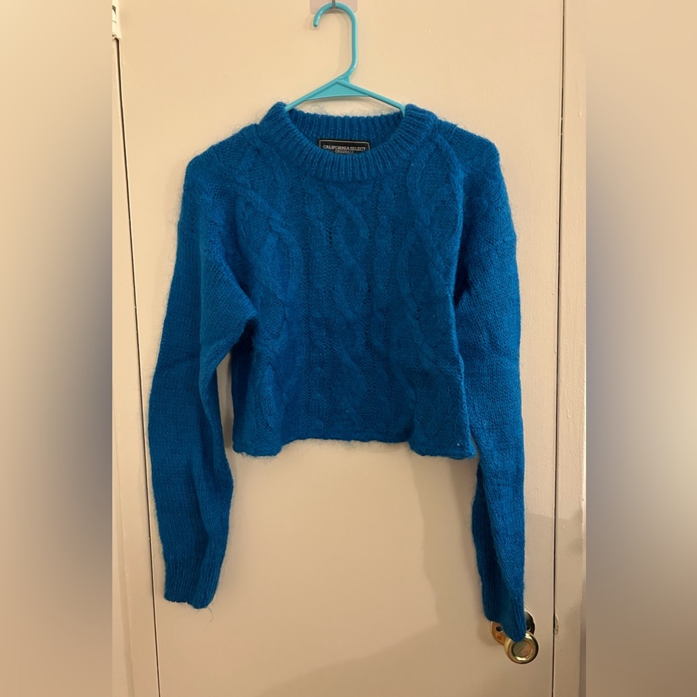 American Apparel California Select Originals Cable Knit Cropped Sweater